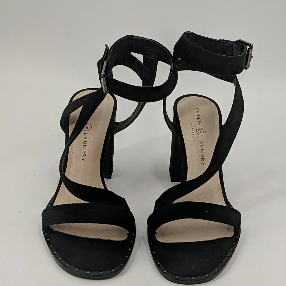 NWT CHINESE LAUNDRY Faux Suede Ankle Strap Heels